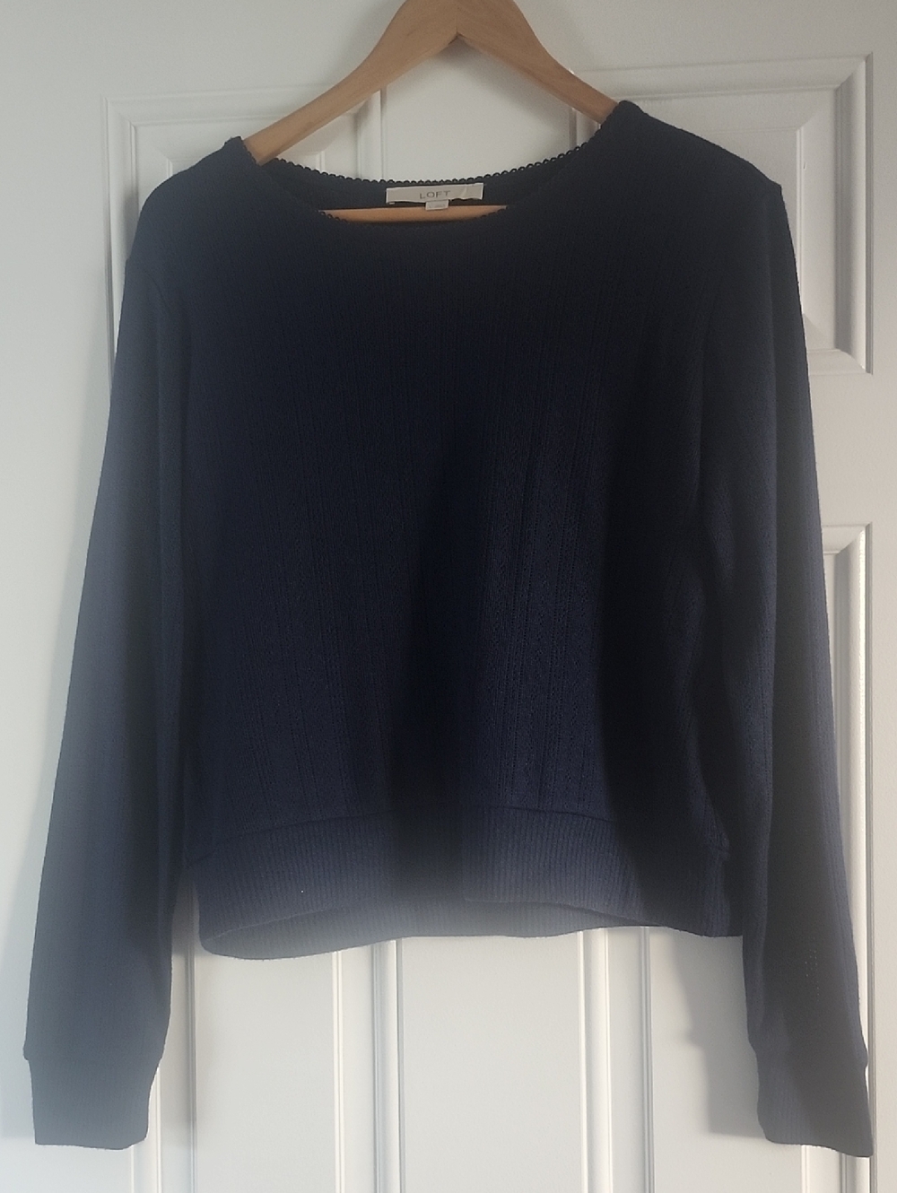 LOFT Sweater Long Sleeves Large Navy